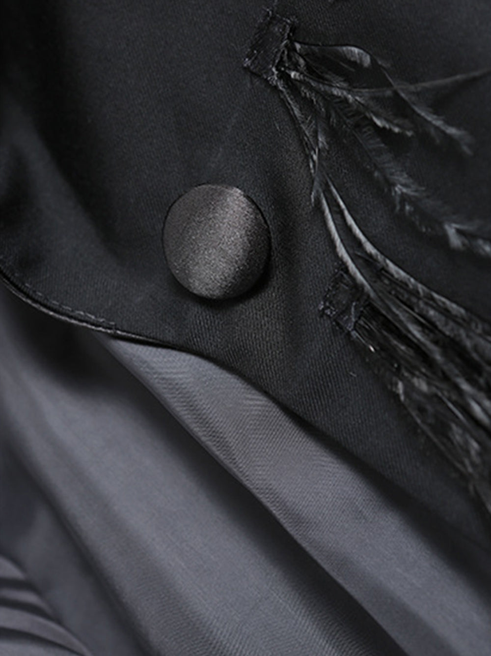 Satin Shawl Lapel Crystal Buckle Belt Blazer Mini Dress - View 13