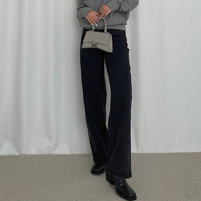 High-Waist Wide-Leg Denim Jeans