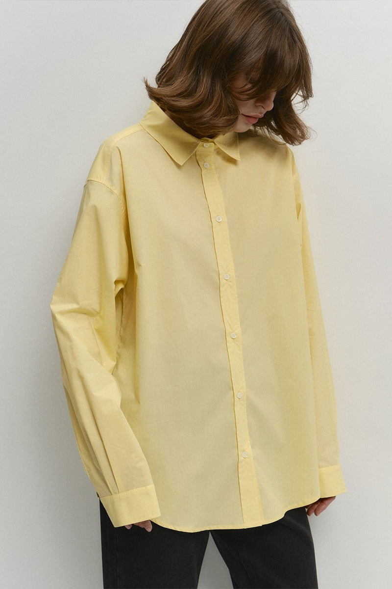 Comfort Fit Yellow Cotton Blouse