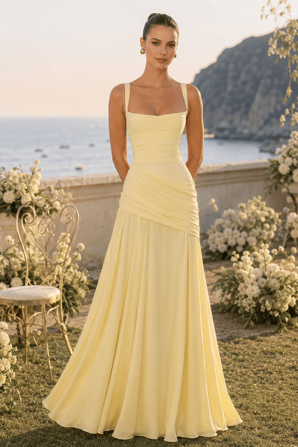 Backless Ruched Dress