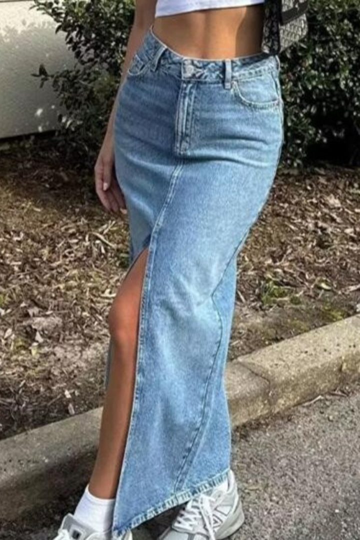 Vintage Washed Bodycon Denim Jeans