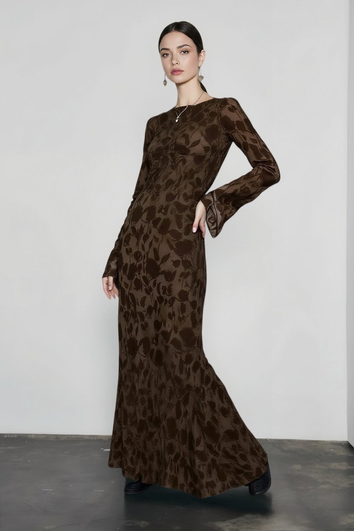 High-Waist Maxi Dress