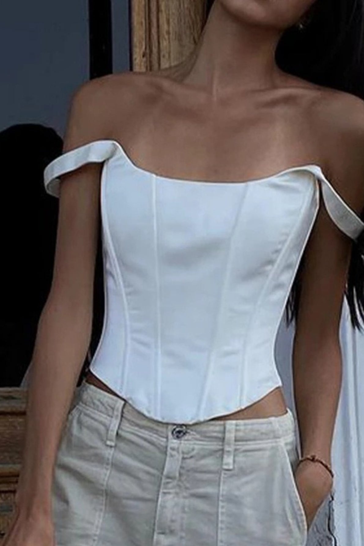 Boned Square Neck Tank Top