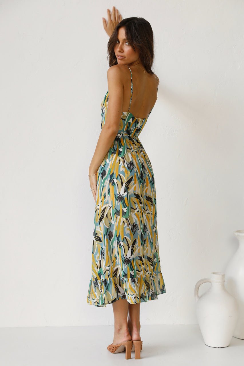 Fabiola Printed Midi Summer Dress - View 6