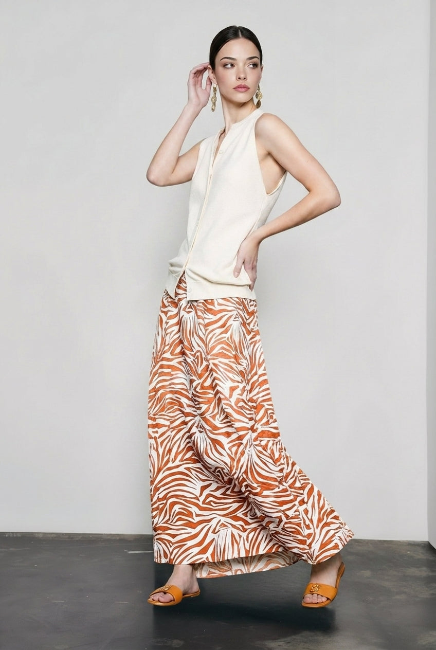 Zebra Print Umbrella Vacation Skirt