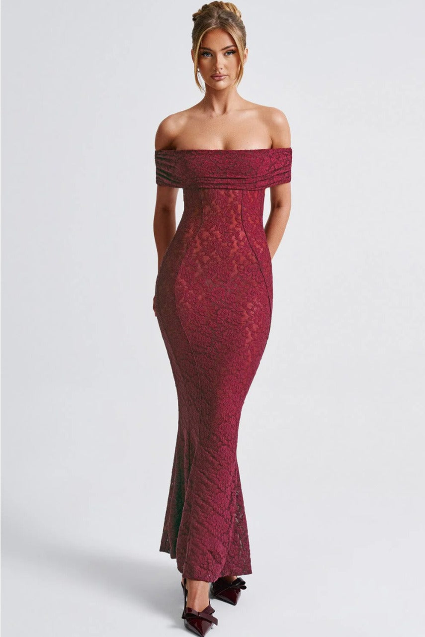 Floral Lace Backless Lace Dress - View 16