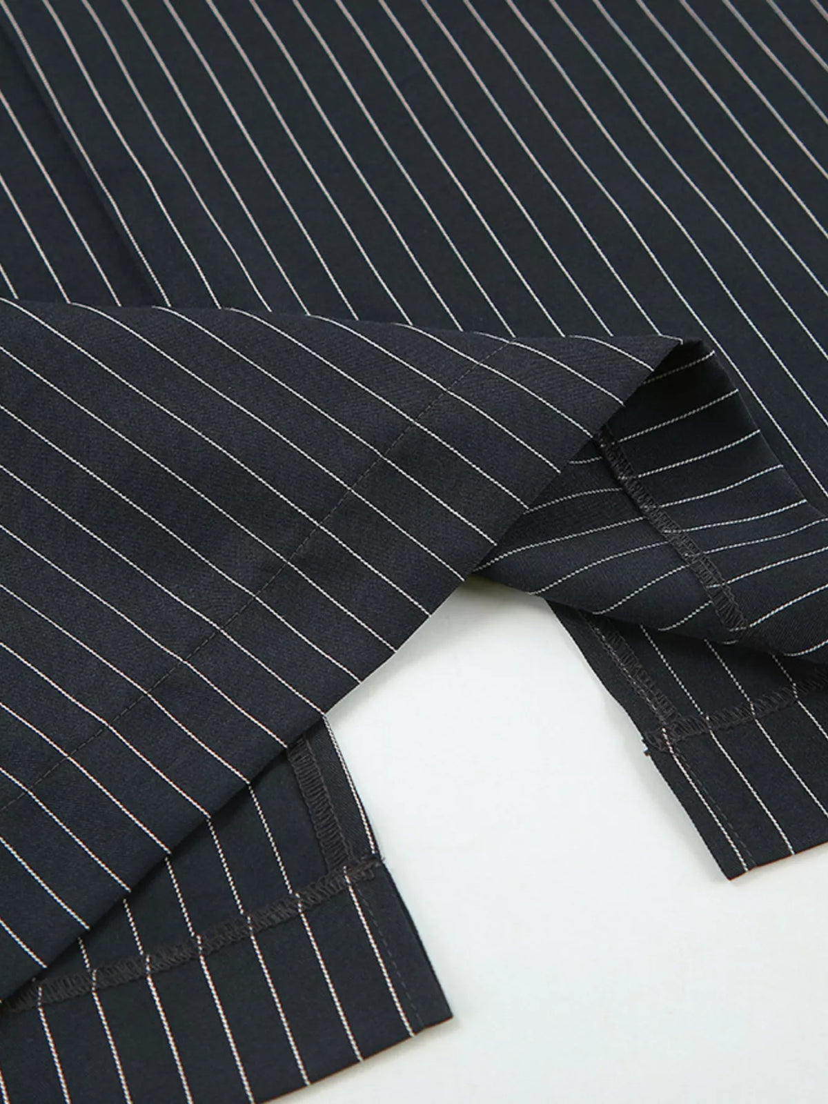 High Waist Pinstripe Tailored Maxi Skirt 8