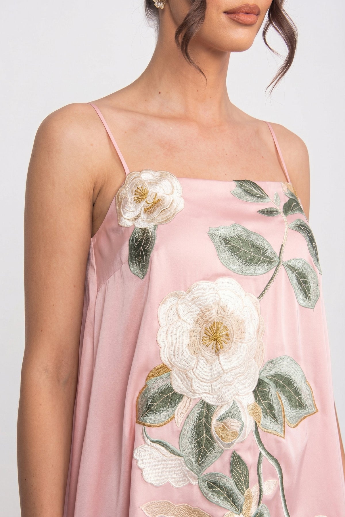 Spaghetti-Strap Mini Dress - Pink - View 6
