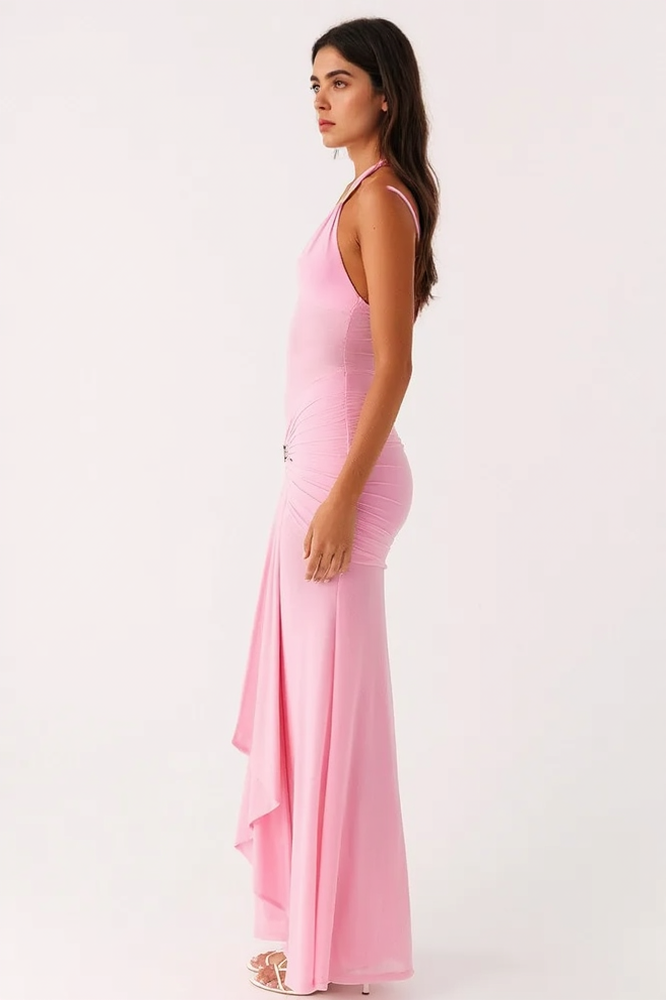 Backless Halter-Neck Bodycon Dress