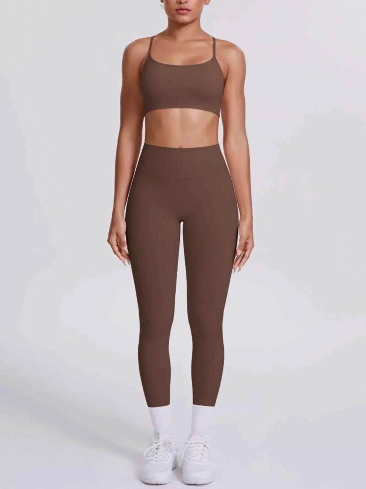 Criss-Cross Back Cami and Leggings Active Set