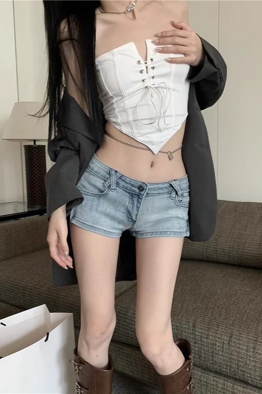 Low-Rise Bodycon Denim Jeans