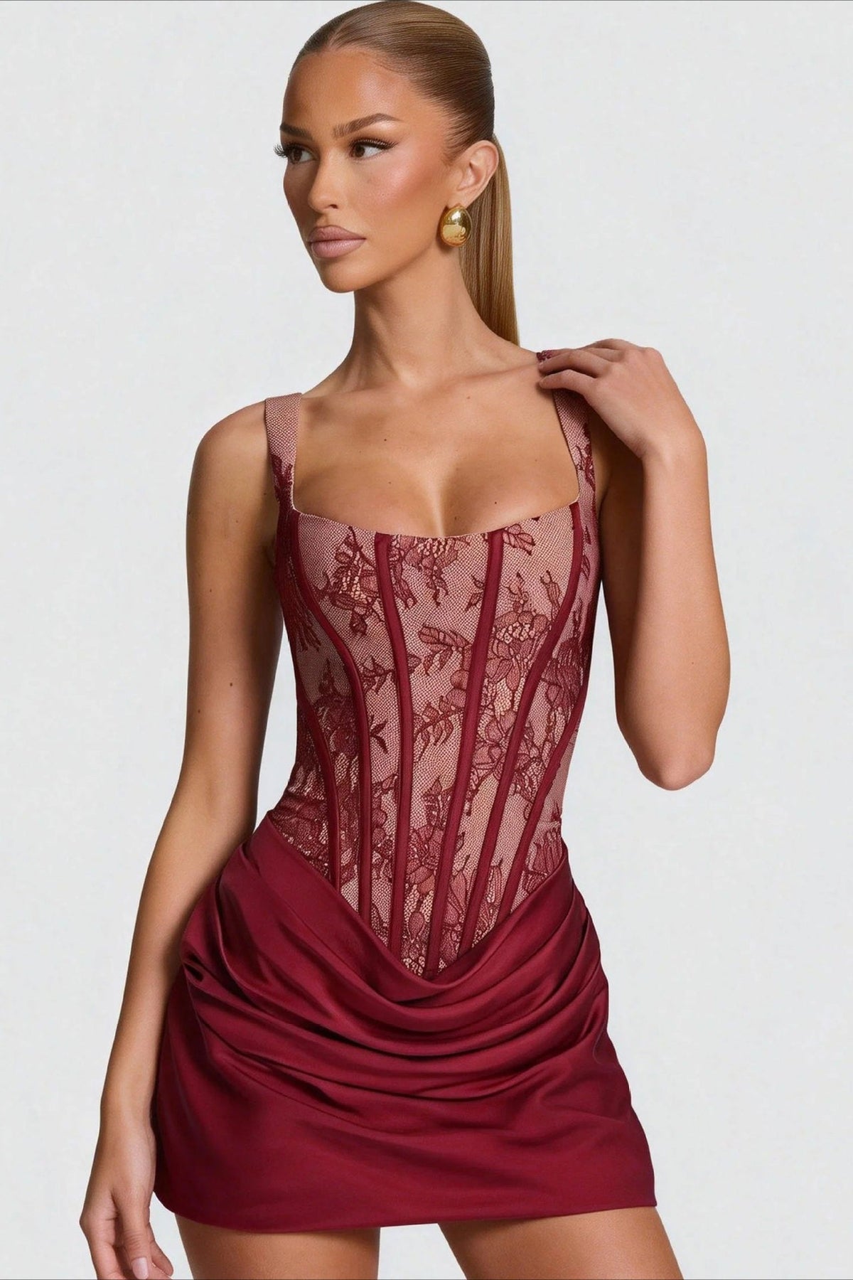 Lace Bodycon Mini Dress