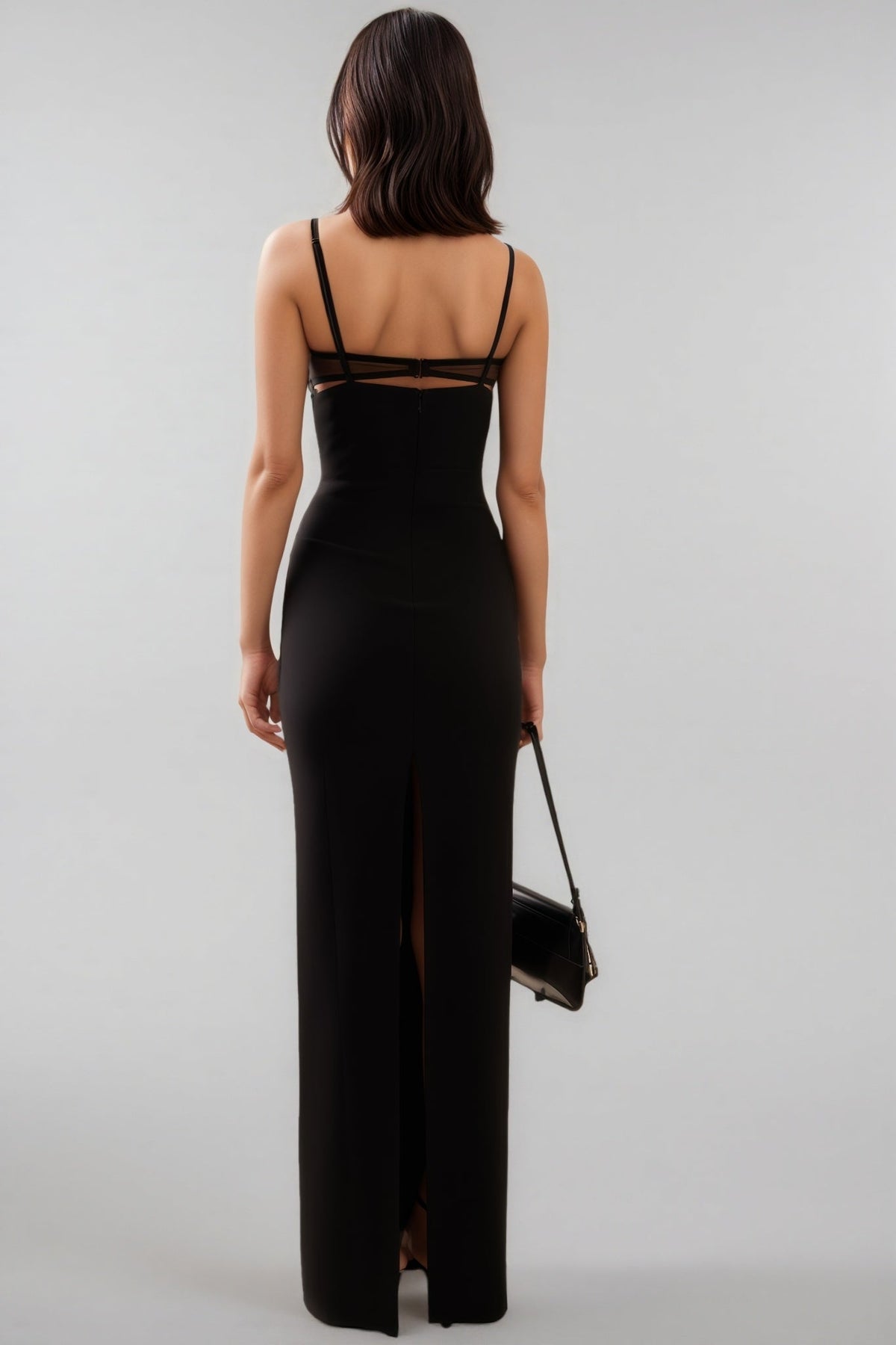 Mauda Cutout Crepe Bustier Maxi Dress - View 3