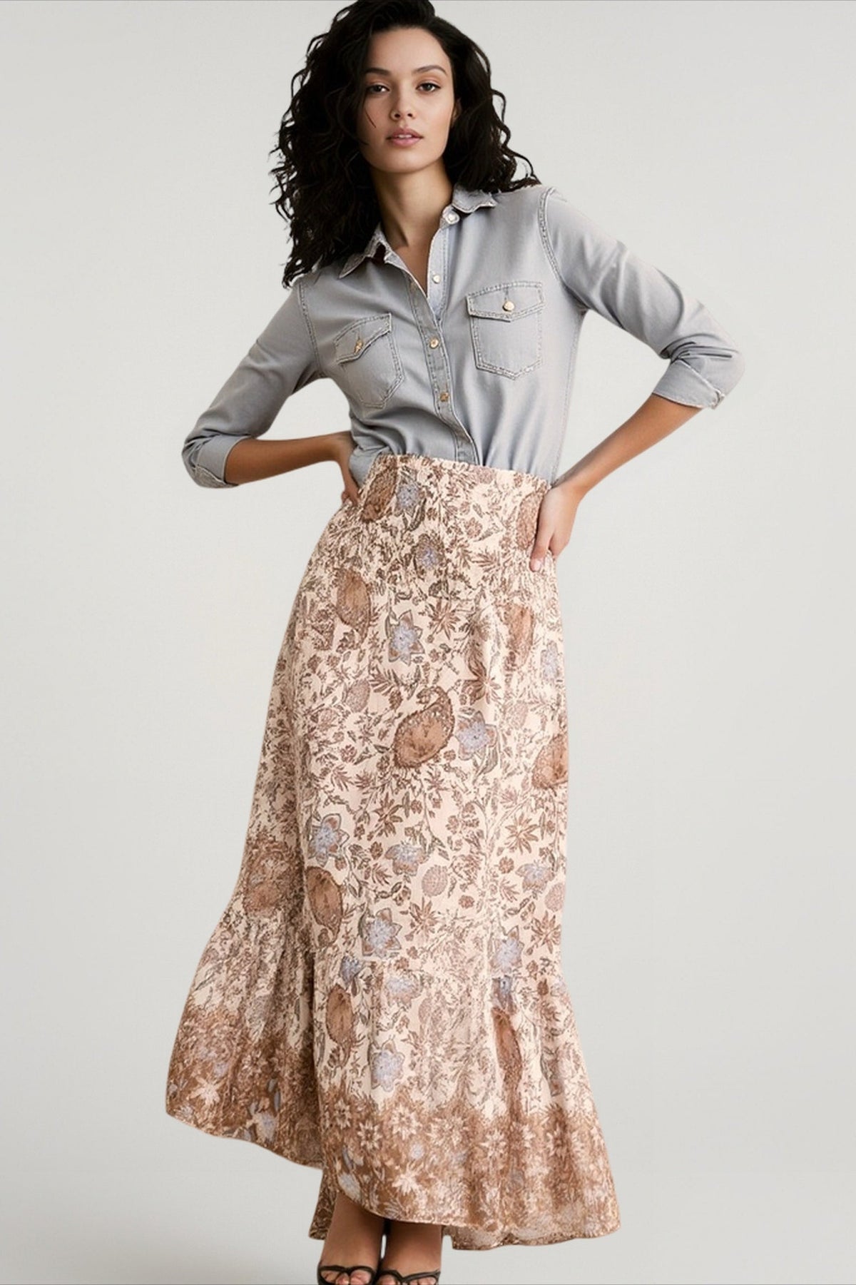 Print Boho Vacation Skirt
