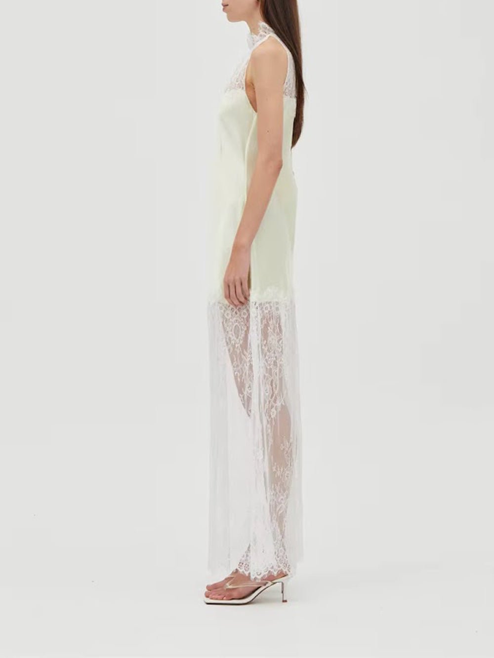 Celeste Lace Halter Maxi Dress - View 5