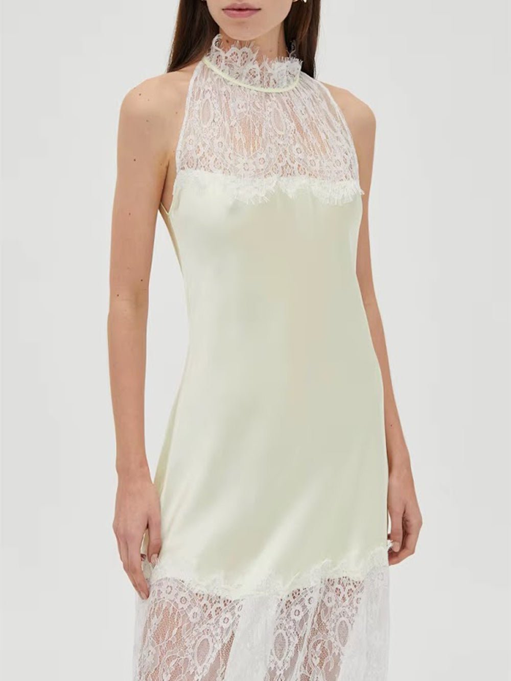 Celeste Lace Halter Maxi Dress - View 6