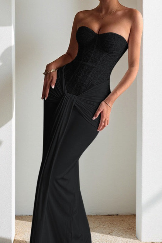 Sequin Strapless Sweetheart Corset Mermaid Gown - View 6