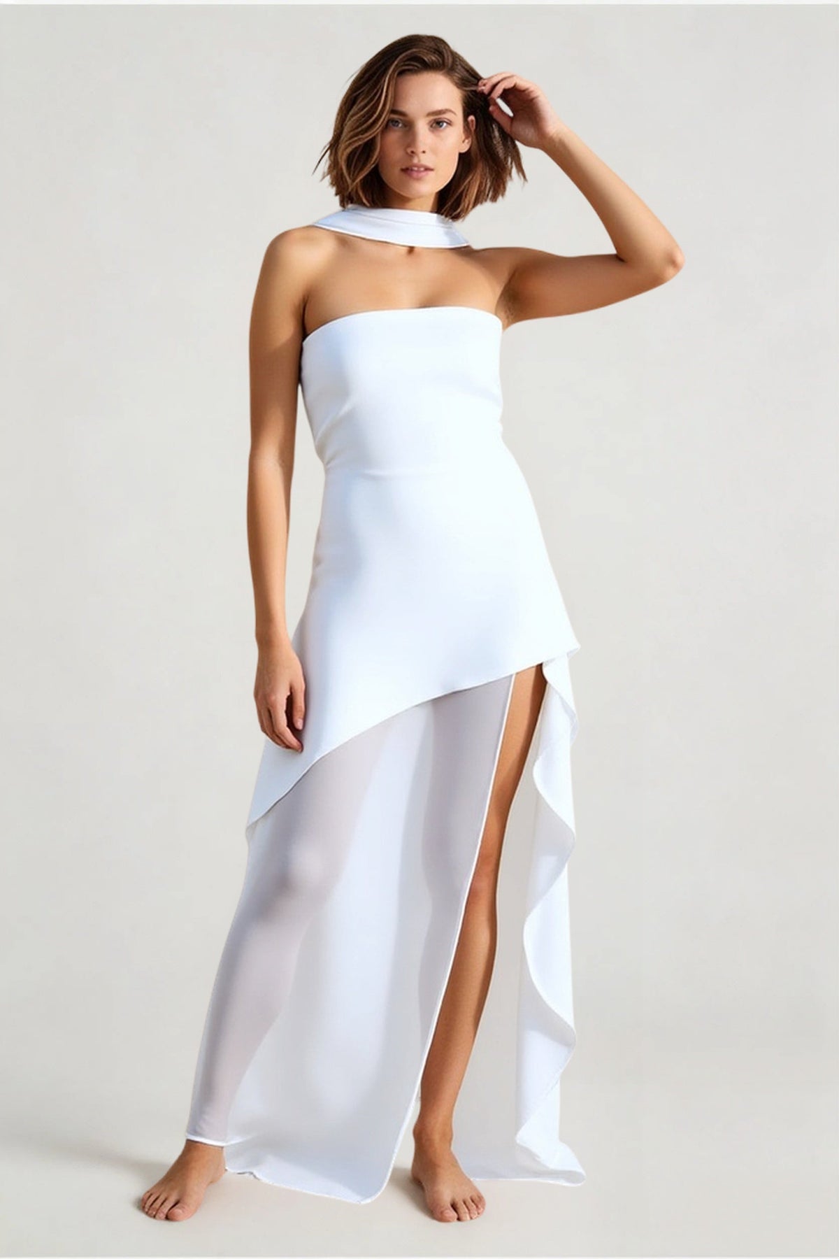 Strapless Sleeveless Maxi Dress