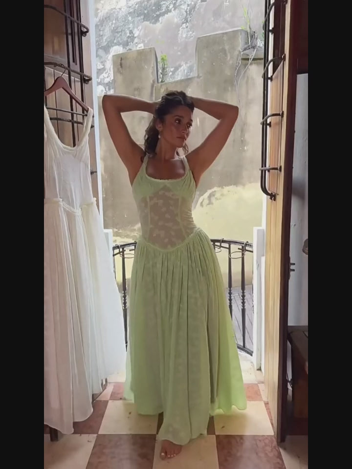 Savannah Meadows Lace Maxi Dress - View 14