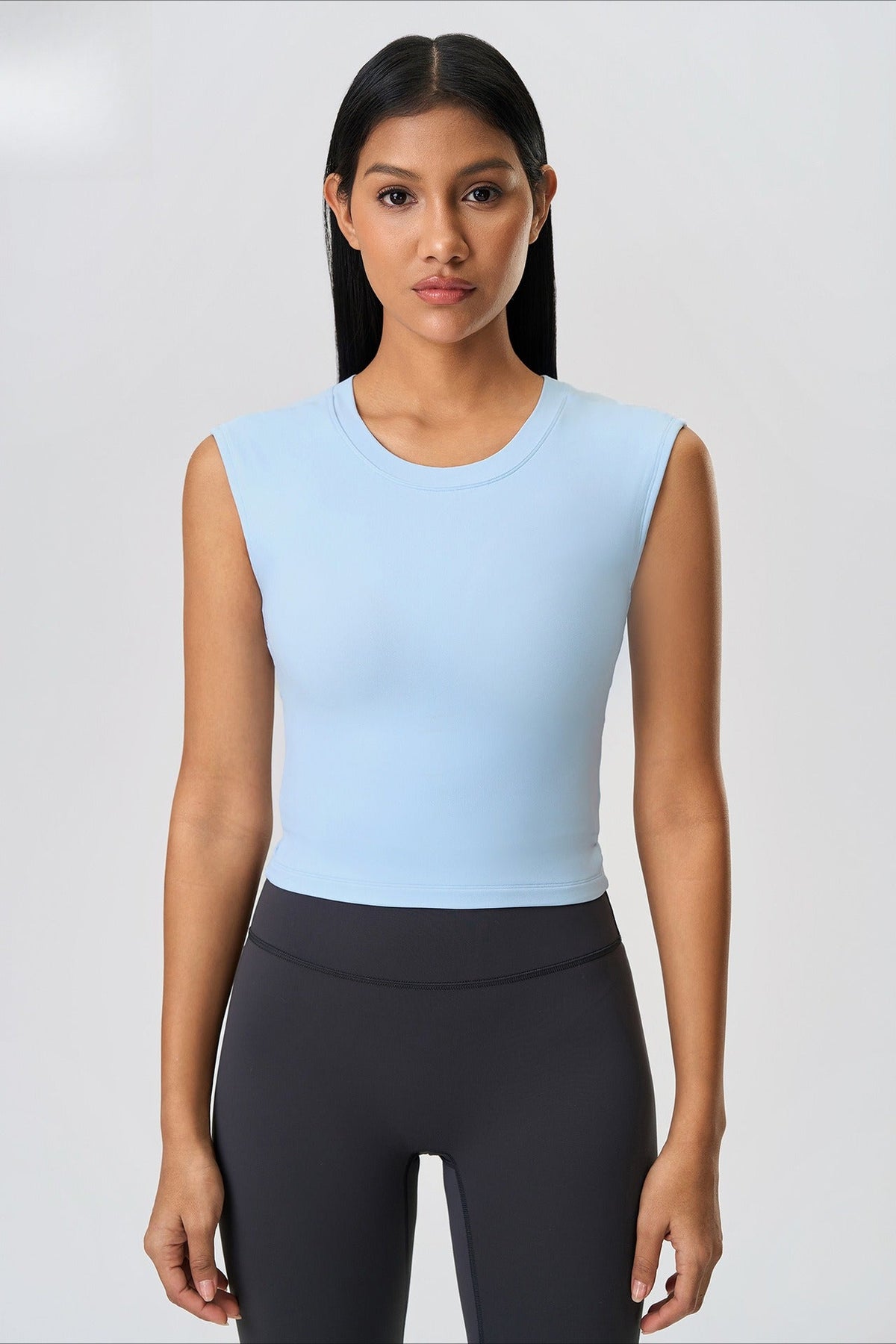 Knot Back Cut Out Yoga Tank Top