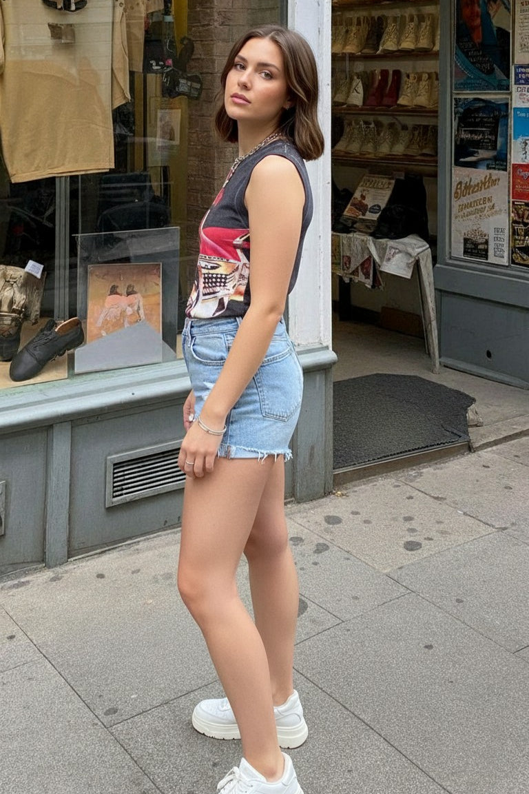 Printed Car Tank Top