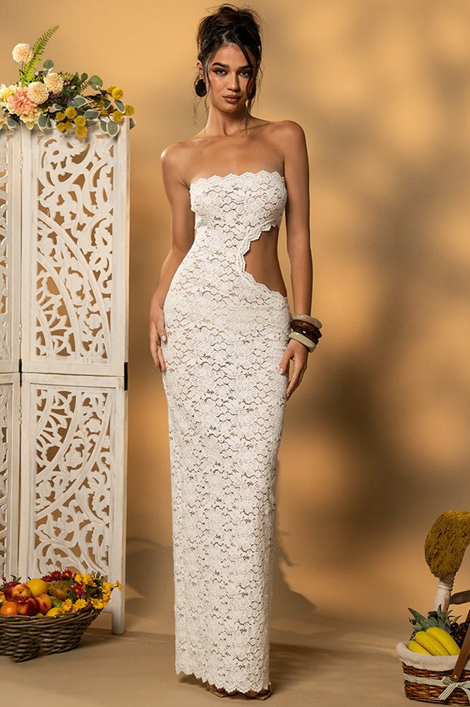 Lace Bodycon Maxi Dress
