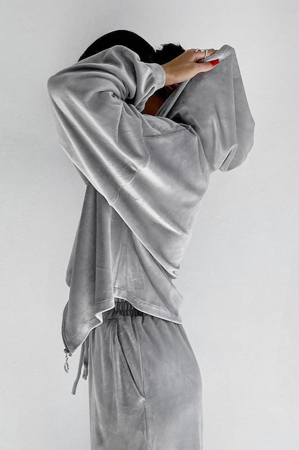 Long Sleeve Velour Track Set Activewear Set