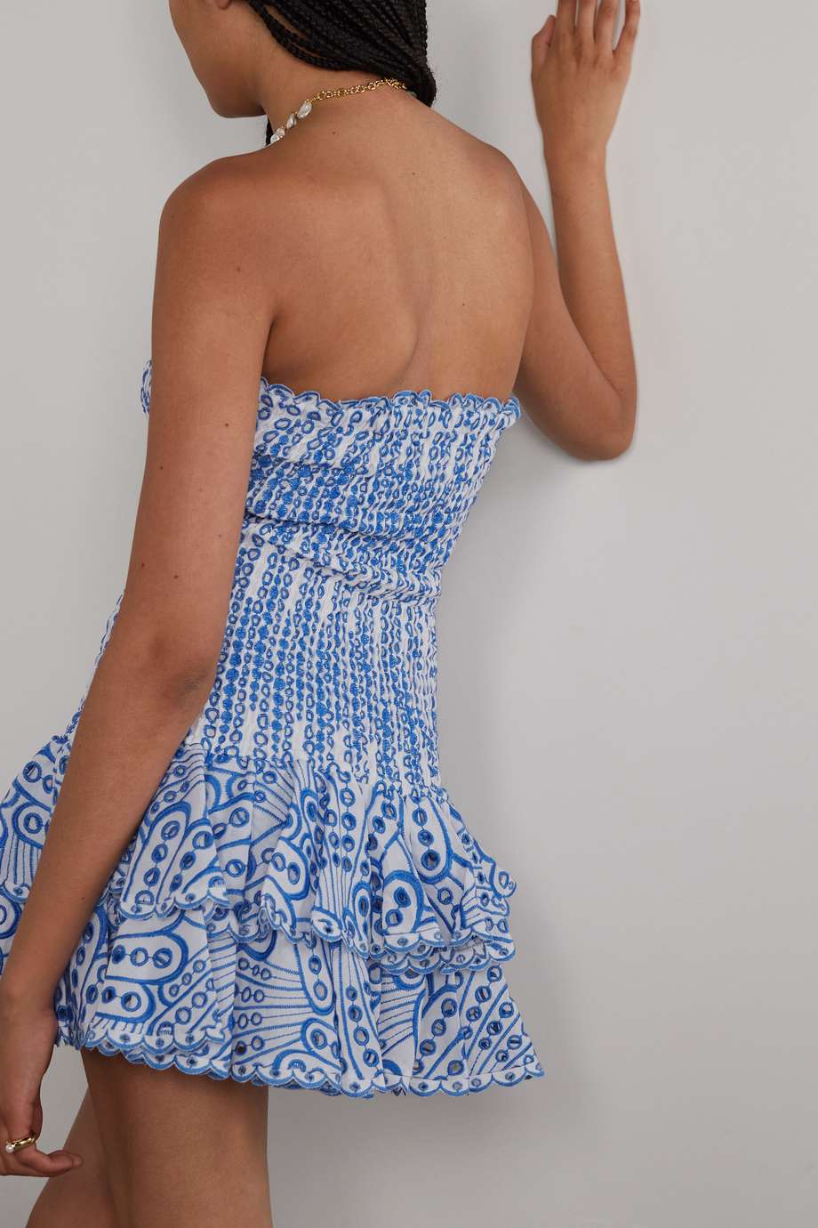 Ornella Statement Strapless Figure Hugging Mini Dress - View 3