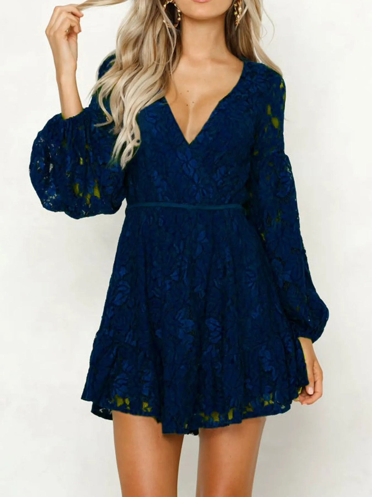 Petra Long Sleeved Lace Mini Dress