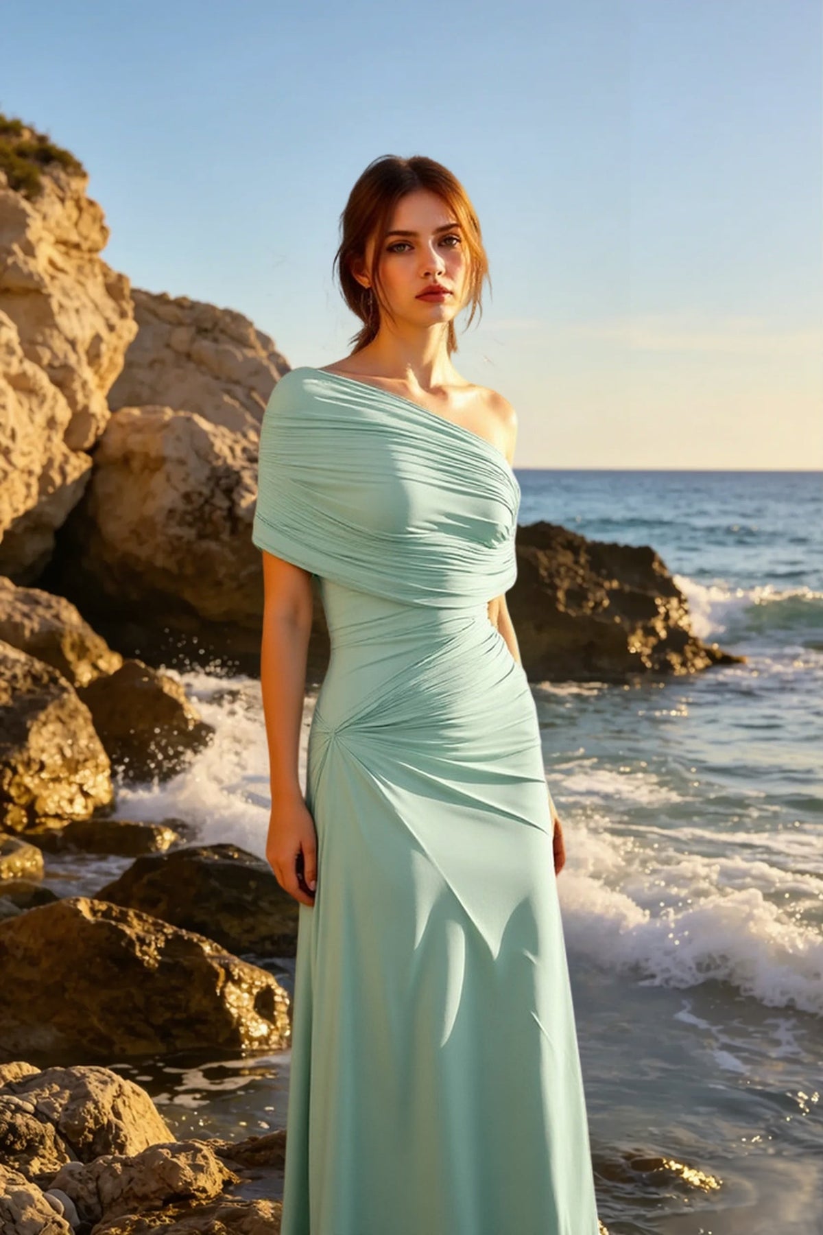 Off-the-Shoulder Ruched Bodycon Dress