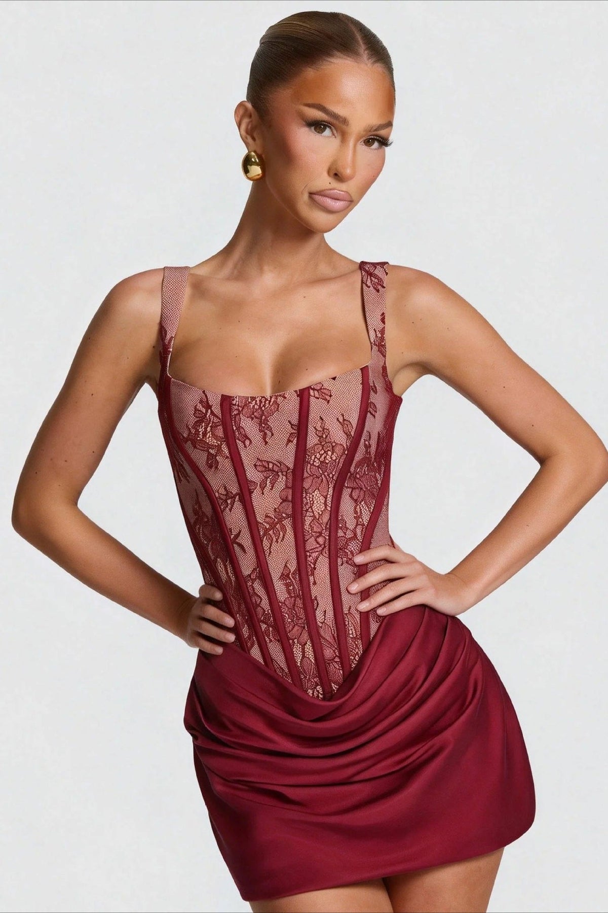 Lace Bodycon Mini Dress