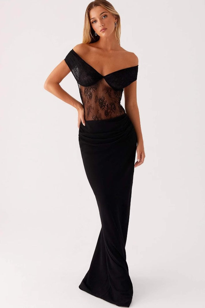 Mesh See Through V-Neck Backless Bodycon Dress - View 4