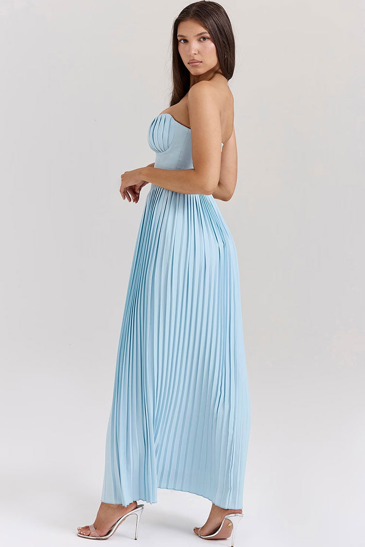 Sweetheart Strapless Bustier Drop Waist Evening Maxi Dress - View 2