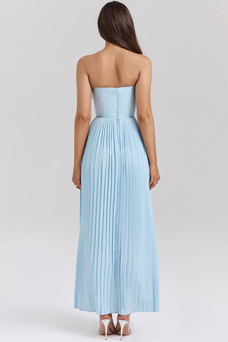 Sweetheart Strapless Bustier Drop Waist Evening Maxi Dress - View 3