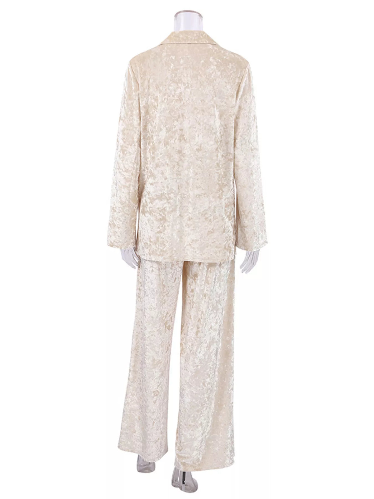 Velvet Long Sleeve Top and Pants Lounge Set