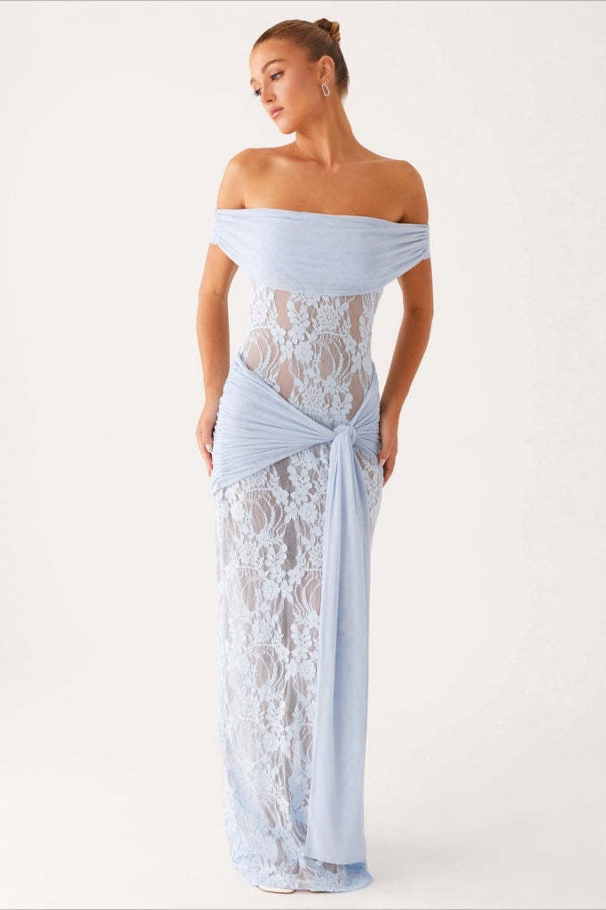 Lace Sheer Mesh Bodycon Dress