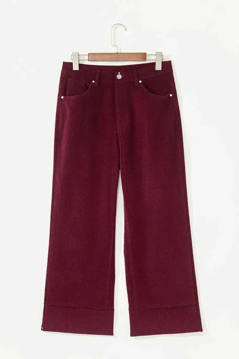 Corduroy High Waist Wide Leg Pants