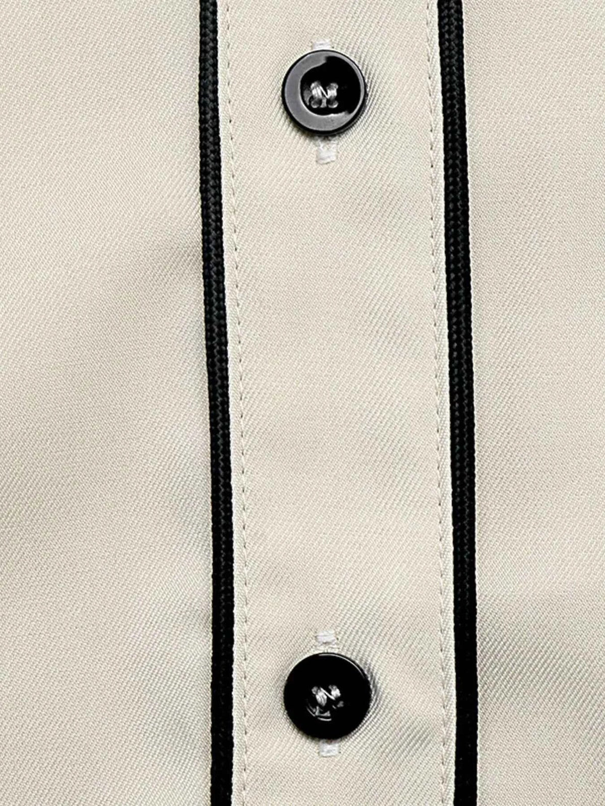 Contrast Trim Long Sleeve Shirt
