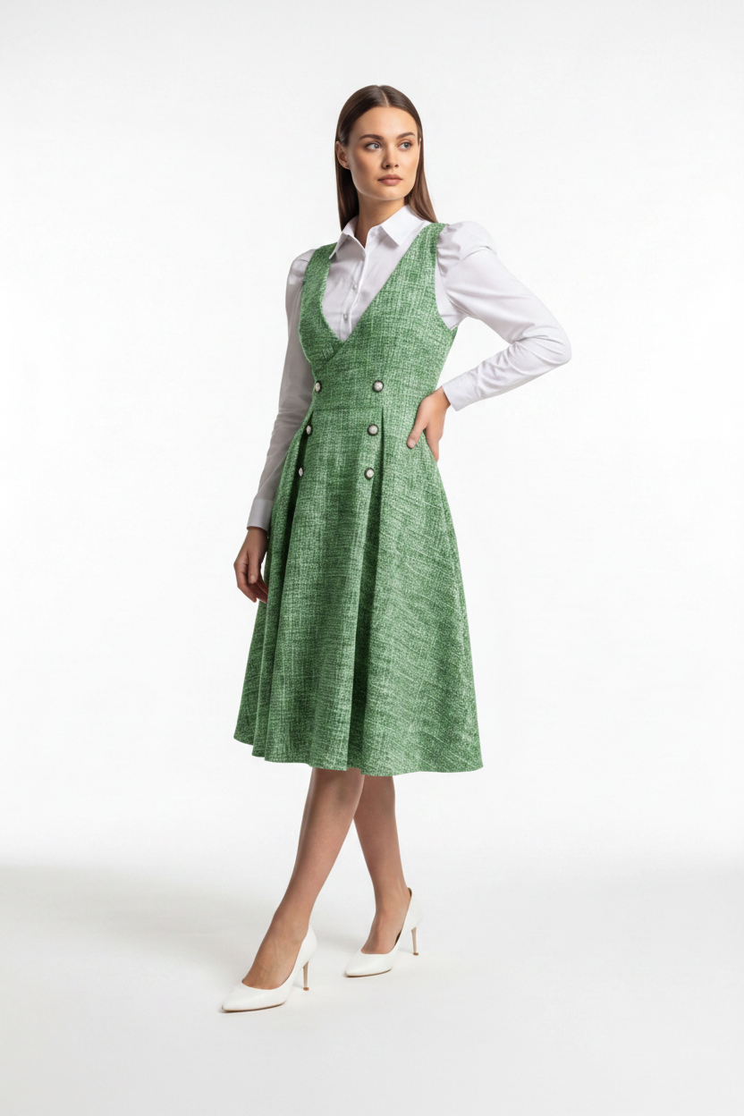 Elegant A-Line Cocktail Dress with Lace Accents and Sleeveless Design - View 9