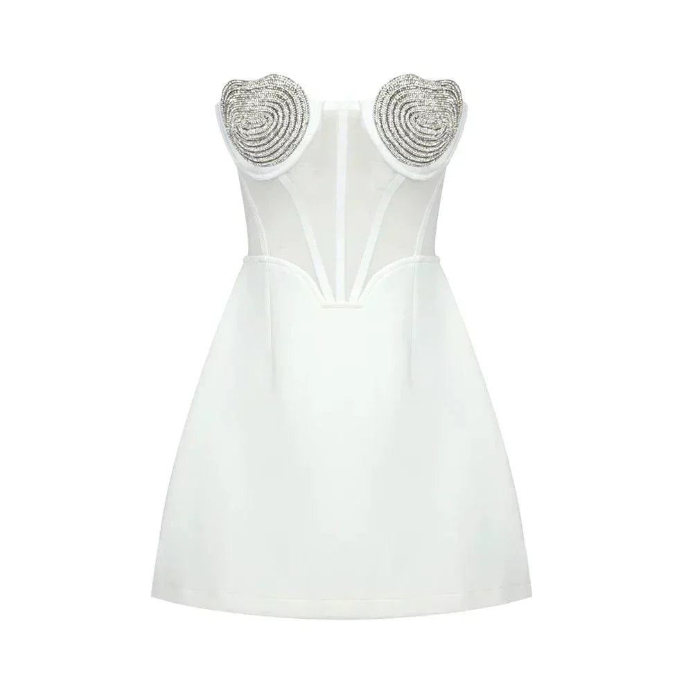 Eden Diamond Bustier Mini Dress - View 11