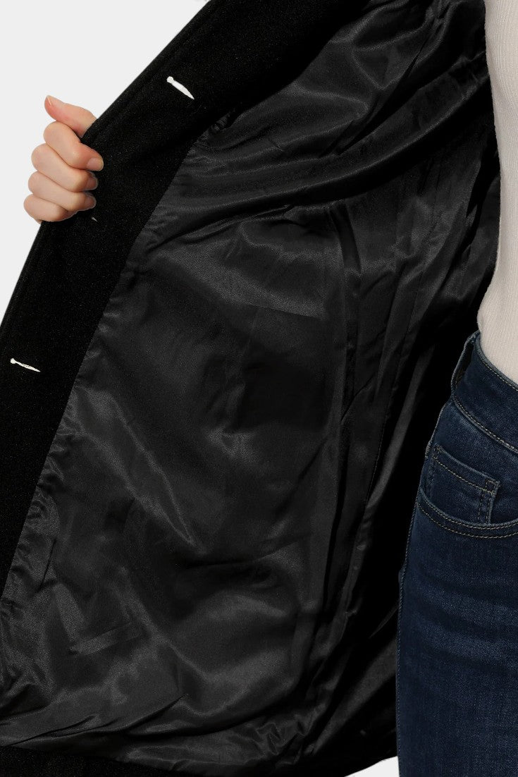 Collared Single Breasted Fitted Longline Coat 5
