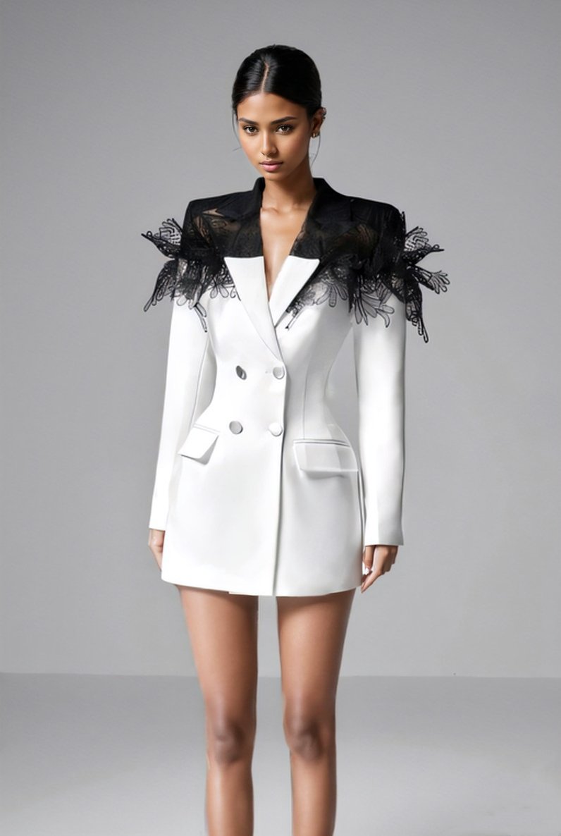 Joanne Lace Mini Blazer Dress - View 2
