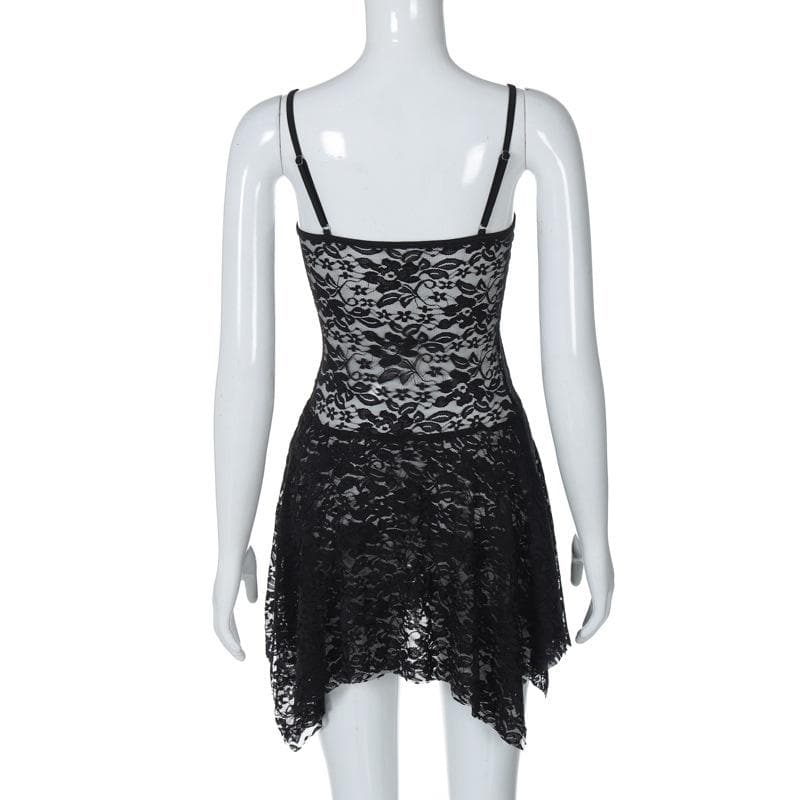 Lace Sweetheart Spaghetti Strap Corset Mini Dress - View 4