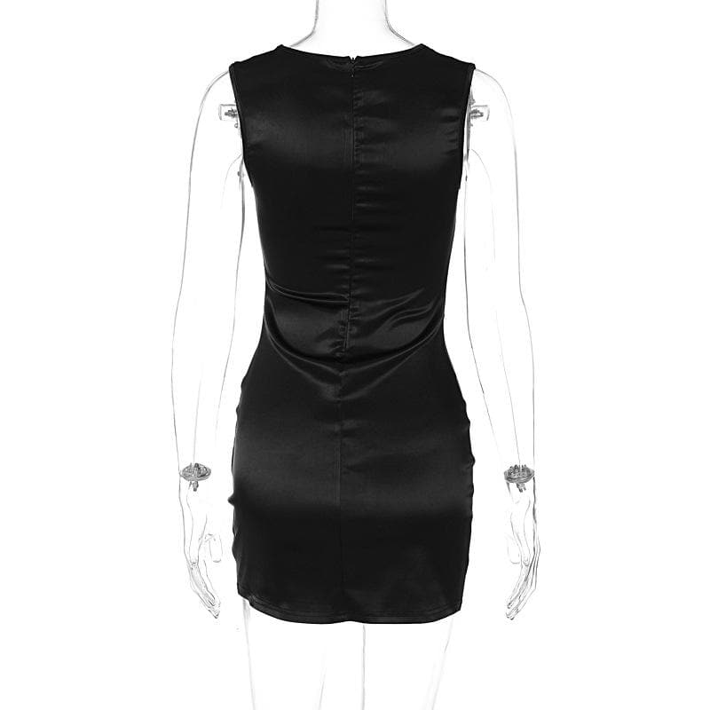 Corset Satin Sleeveless Bodycon Mini Dress - View 3