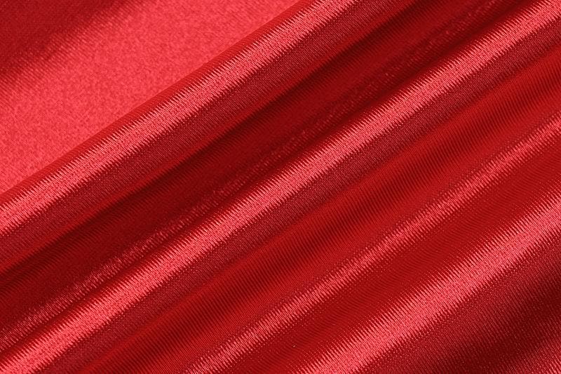 Long sleeve solid satin hollow out self tie crewneck midi dress - View 6