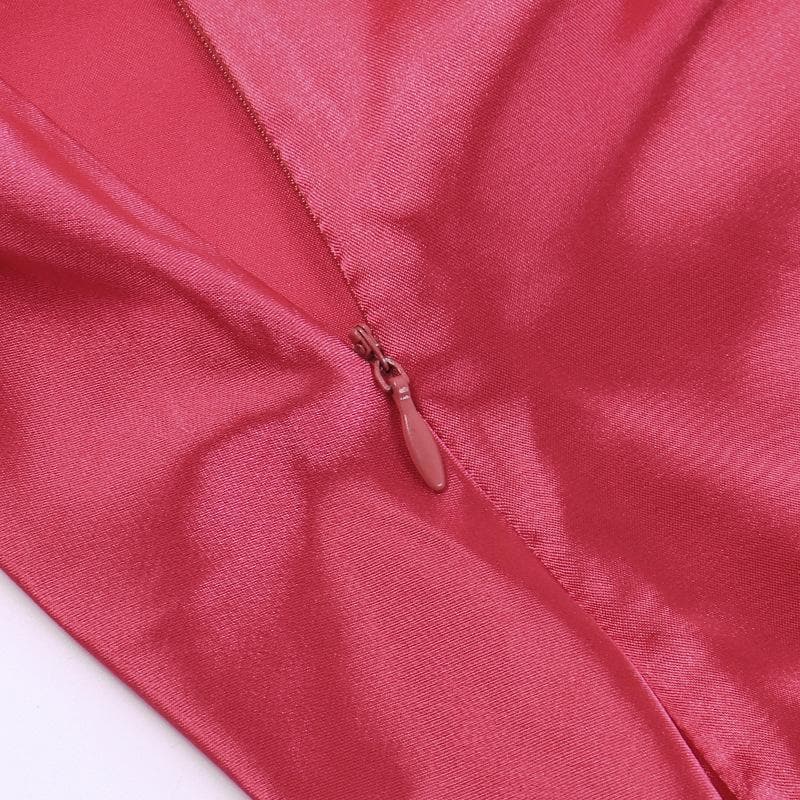 Slit solid satin one shoulder irregular ruched maxi dress - View 7