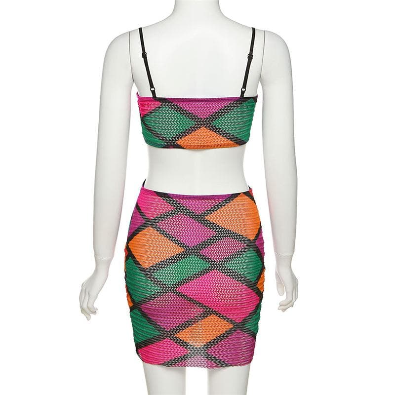Crochet Mesh Geometric Waist Cut Out Bodycon Mini Dress - View 5