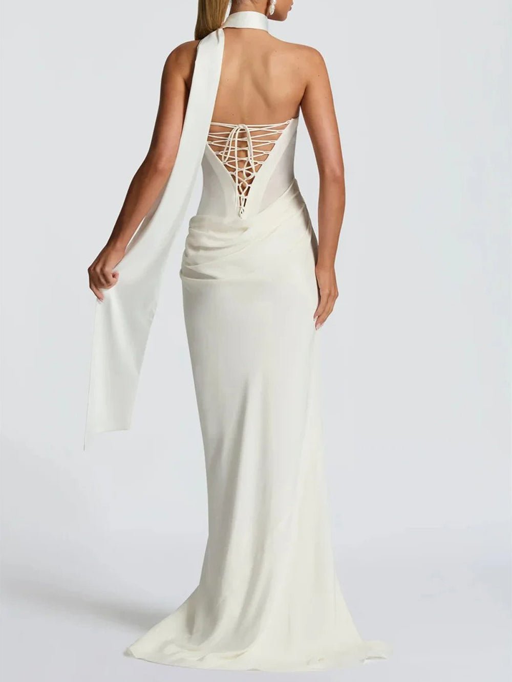 Malena Strapless Draped Maxi Gown - View 2