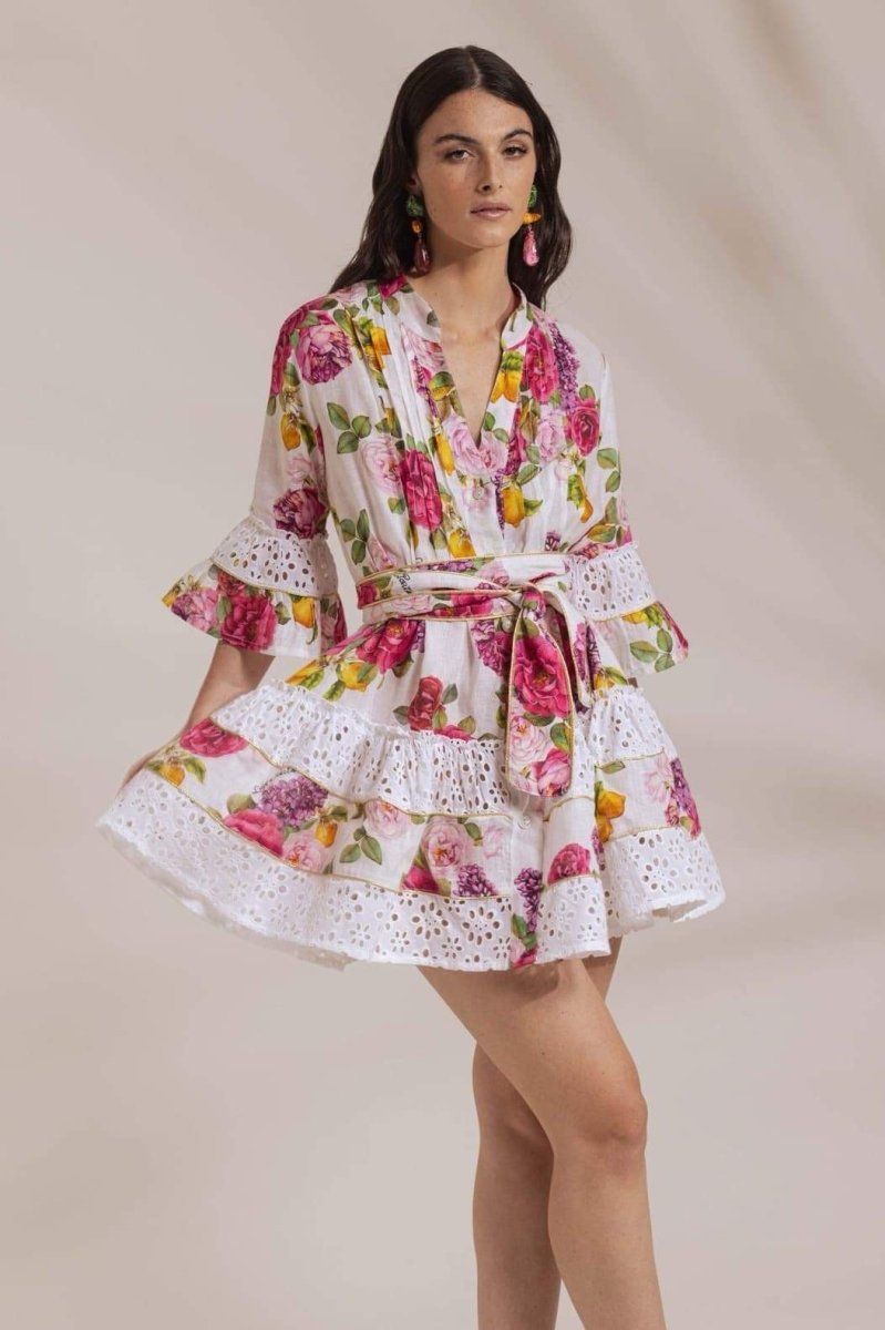 María José Printed Mini Dress - View 3