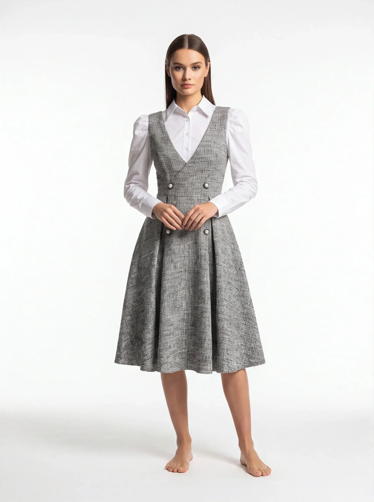 Elegant A-Line Cocktail Dress with Lace Accents and Sleeveless Design - View 2